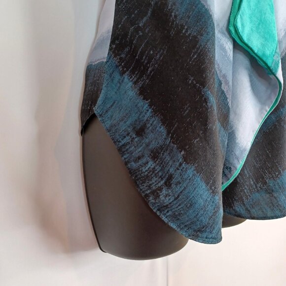 Rachel Roy Women's Tank Top Blue Sz S Layer V Neck Coastal Nautical Maritime - Picture 6 of 14